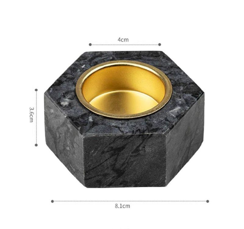 Natural Marble Scented Candle Holder for Home Decoration Scented Menorah Holder Factory Supplier
