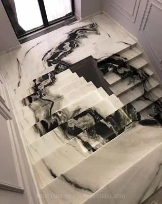 Panda White 3/4&quot; Polished Gangsaw Slabs Boockmatch Tiles Wall/Kitchen/Island/Tops Marble