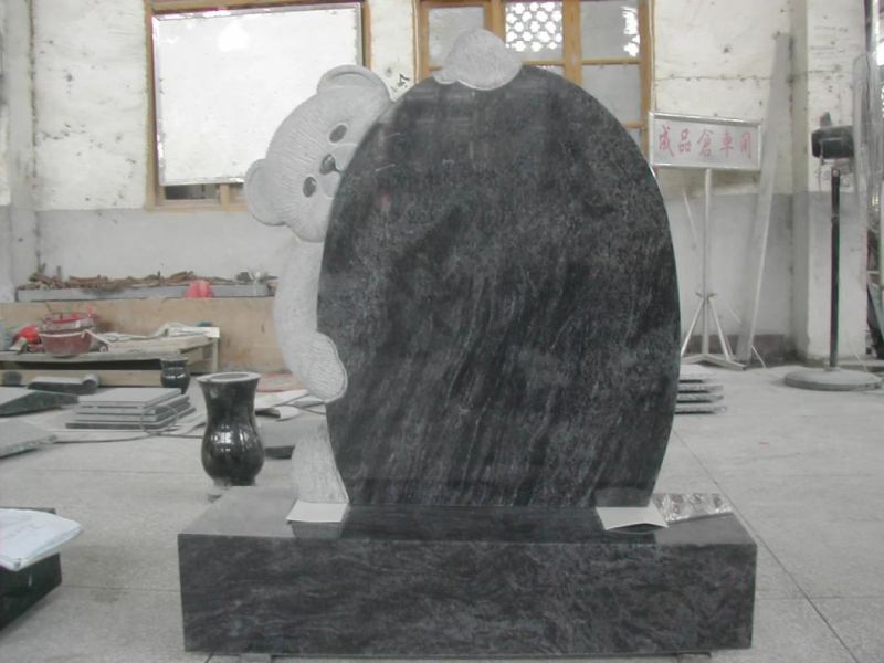 Stone Slab Headstones China Black Tombstone Funeral Granite Monument
