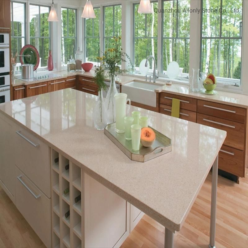 Wholesale Precut Solid Surface Quartz Island Countertops for Kitchen