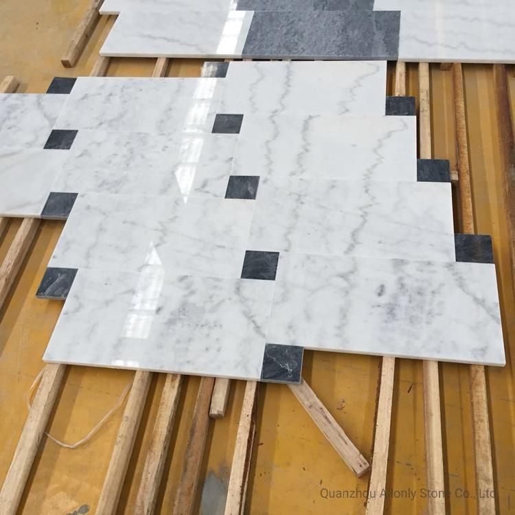Wholesale Polished Cheap China Landscape White Marble Stone for Wall and Flooring Tile