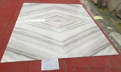 Greece Natural Stone Slab Panel Book Match Volakas White Marble Tile for Wall and Tile Decoration