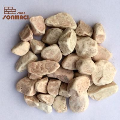 Natural Yellow Color Gravel Pebbles Stones for Garden