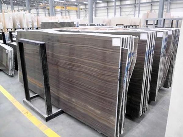 High Quality Polished China Dark Brown Marble Eramosa Wood Marble Slab for Wholesale