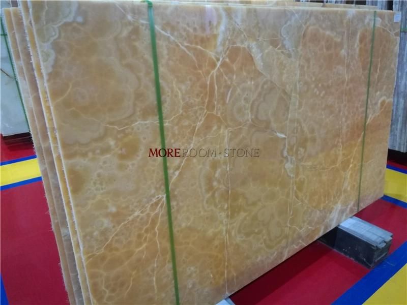 China Supplier Honey Yellow Onyx Marble Stone Slab