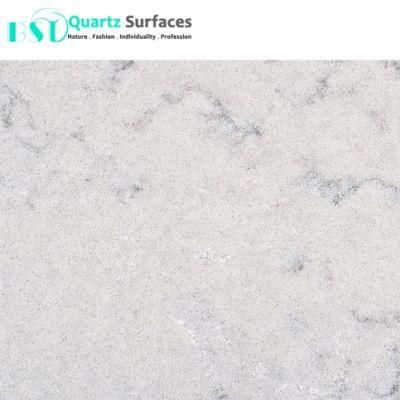 Bianco Drift White Quartz Stone with Grey Misty Veins