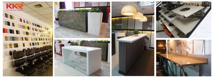Acrylic Solid Surface Restaurant Countertop White Quartz Table Top