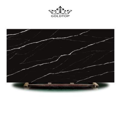 Calacatta Black Bathroom Vanity Wall Panels Kitchen Cabinet Countertops Island Worktop Table Tops Artificial Stone Slab Quartz Tiles