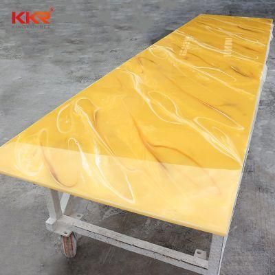Kingkonree 6mm Translucent Solid Surface Stone Panel Resin Stone
