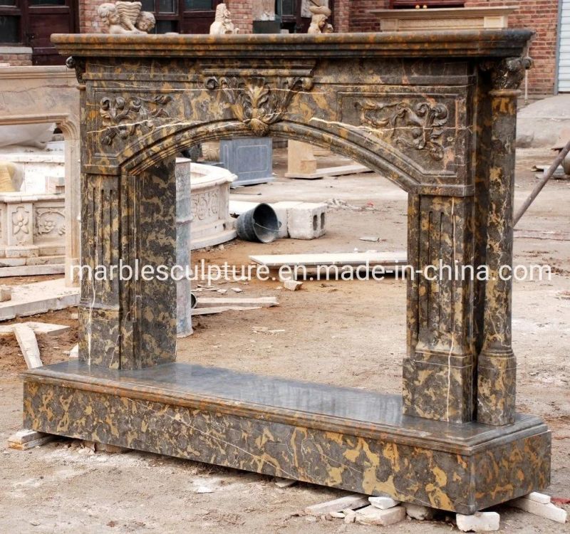 Factory Sale Cheap Simple Style Marble Fireplace (SYMF-039)