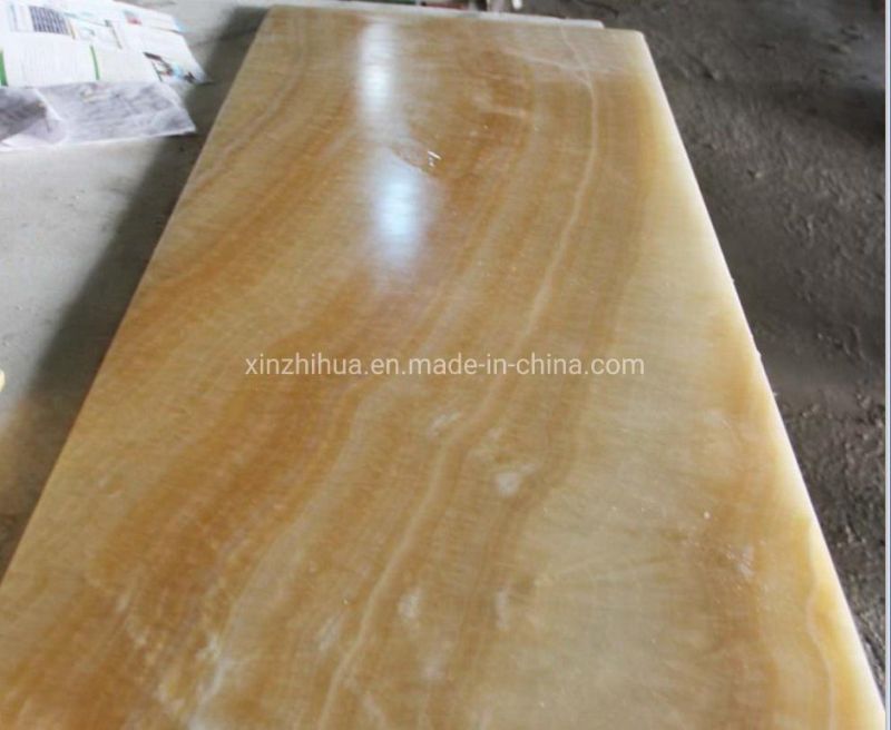 China Natural Yellow Honey Onyx Backlit Glass Flooring Tiles/Slabs/Wall Background