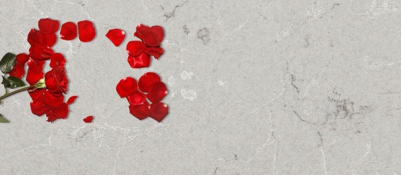 White Quartz Stone with Grey Misty Veins (SQ7008)
