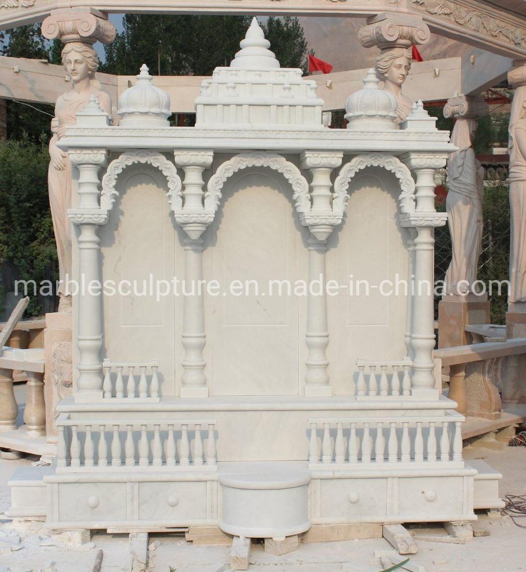 Natural Indoor Decorative Exquisitely Hand Carved Marble Fireplace (SYMF-406)
