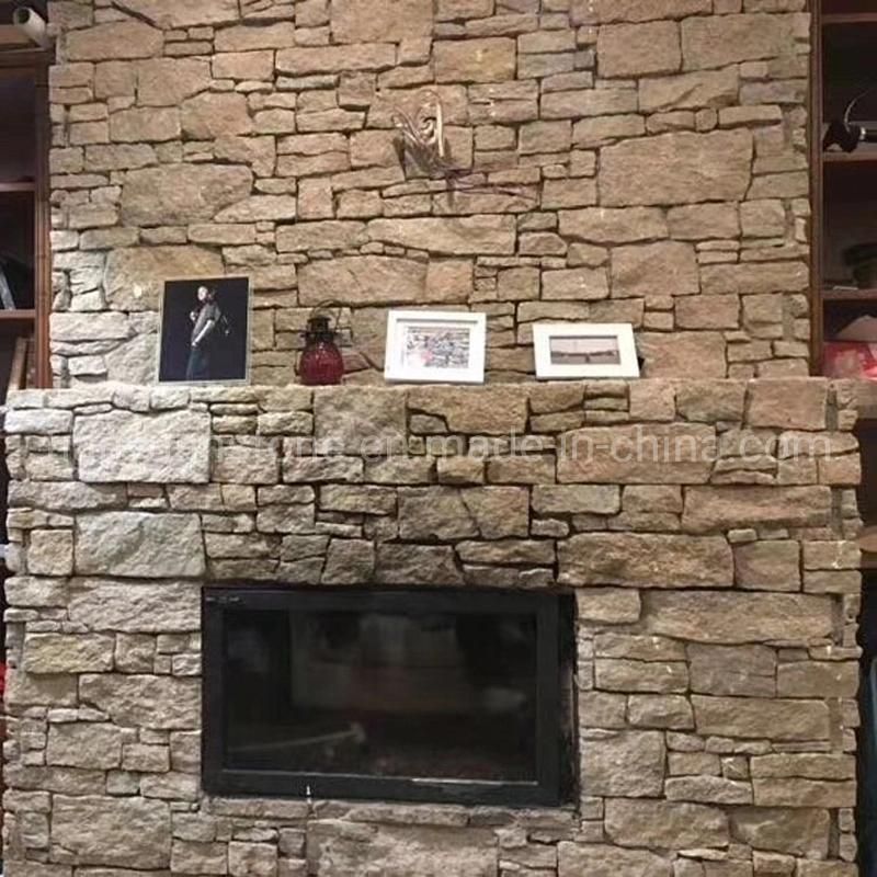 Black Quartzite Culture Stone Panel for Decoration Wall Ledge Stone Tile
