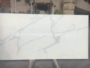 Polished Calacatta White Quartz Slab for Kitchen Tops/Countertops/Vanity Tops/Hotel Project/Building