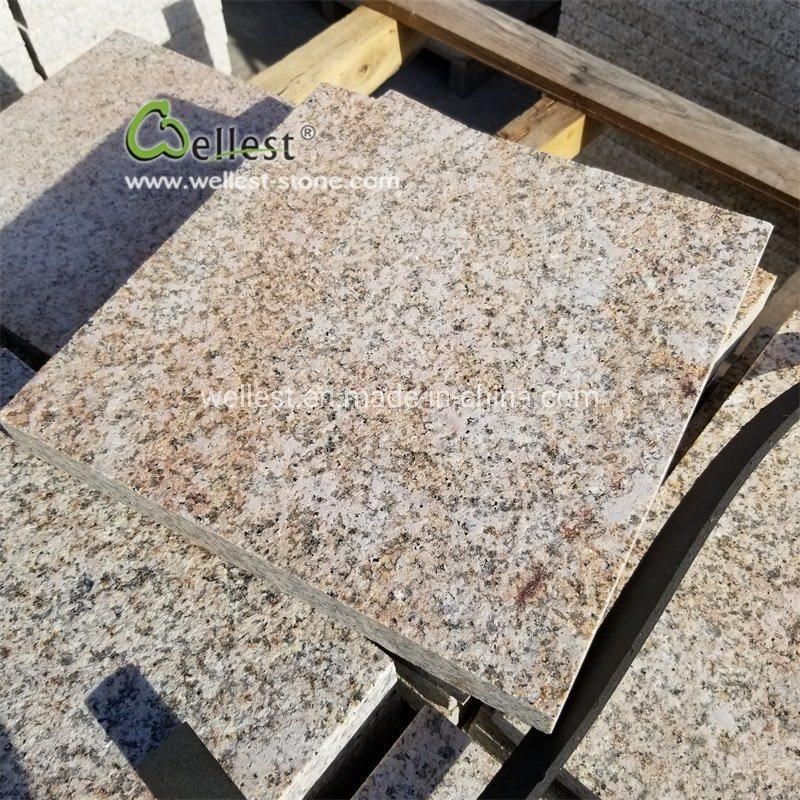G350 Bush Hammered Beige Granite Tiles, Paving Slabs, Driveway Paving Stone