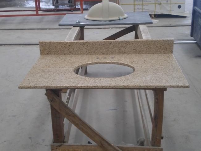 Discount Prefab Yellow Granite Bathroom Vanity Tops