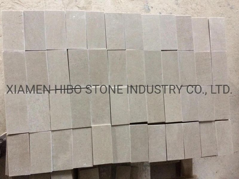 Beige Grey China Natural Stone Floor and Wall Decoration 3X6/6X12/12X12 or 75X150mm Honed Marble Tile