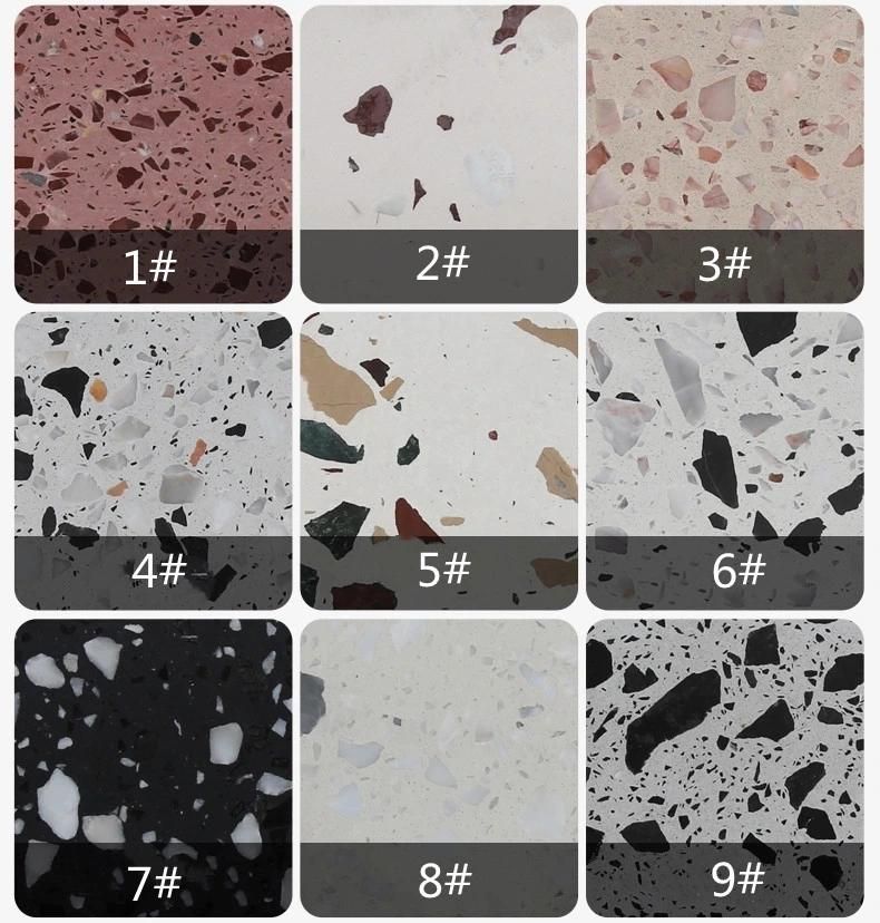 Colorful Artificial Stone Terrazzo Cafe Table Top Terrazzo Furniture Table Popular Resin Factory Price Teble