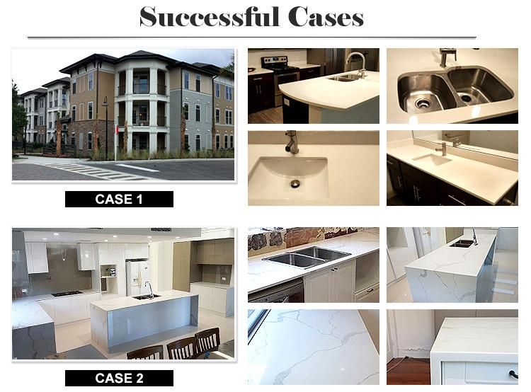 White Carrara Artificial Quartz Stone Countertop