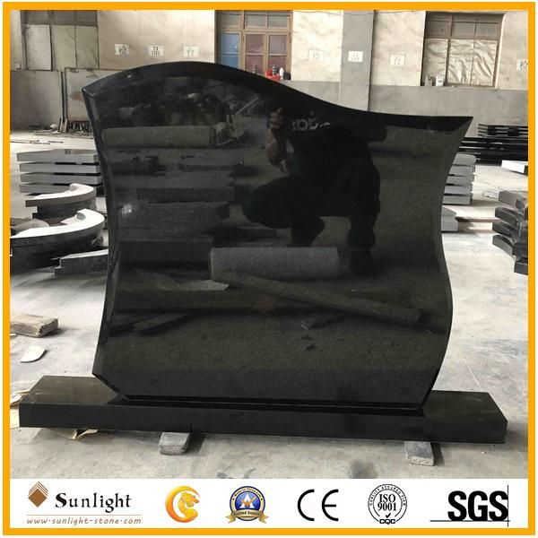 Black Granite Memorial Tombstone/Monument/Headstone for Romania/Poland Style