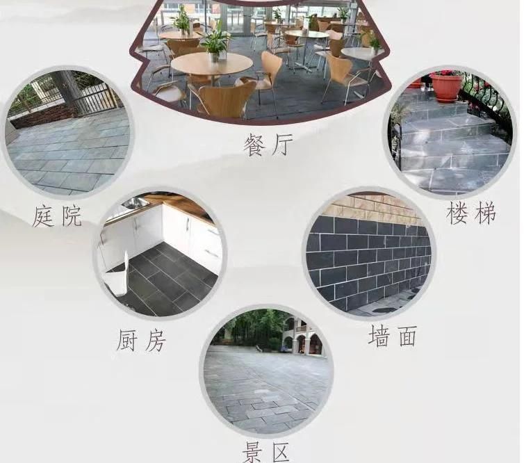 Low Price Honed Garden Paving Stone Black/Grey/Blue Limestone/Bluestone for Flooring Tiles and Road Stone