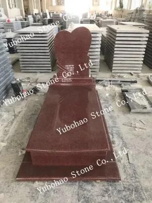 Indian Red/European/Russian/American Style Granite/Marble Tombstone with Custom Design
