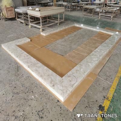 Luxury Home Decor Translucent Panel Precious Stone for Bar Top