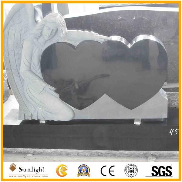 Black Granite Headstone Tombstone Unique Design Black Granite Tombstone & Headstone