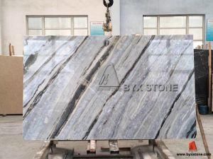 Open Book River Blue Marble for Slabs / Wall Decoration / Wall Background / Countertops / Vanity Tops