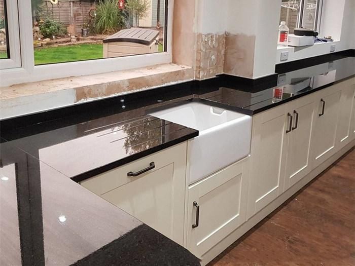 Black Granite Prefabricated Countertops Kitchen Countertop