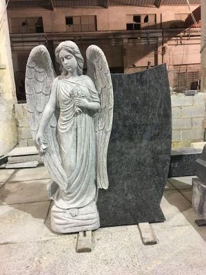 Single Angel Granite Headstone