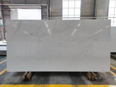 Worktop Manufacture Quartz Stone Popular Color Large Veins Quartz Stone Slab