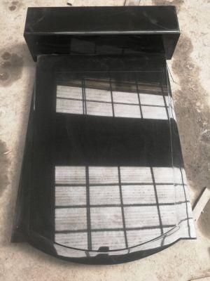 Hand Carved Shanxi Granite Gravestone for Memorial