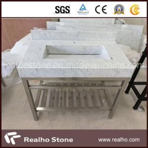 Carrara/Carrera White Bathroom Countertop Solid Surface Marble Bath Vanity Top