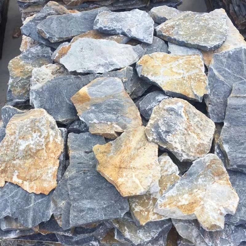 Decorative Grey Quartz Landscaping Stones Veneer