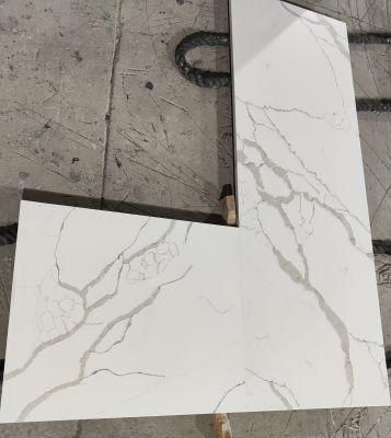 White Calacatta Quartz for Countertop&Vanitytop&Tabletop
