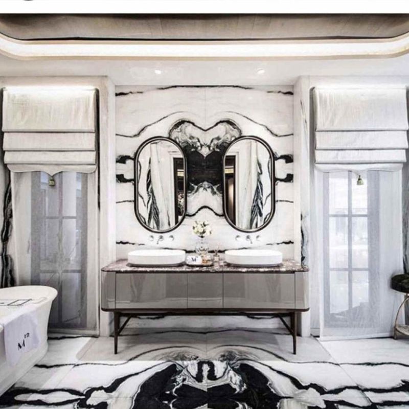 Decoration Building Material Wall Tile Panda White Marble Floor Tile for Good Price