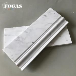 Greece New Volokas White Natural Stone Base Board Molding