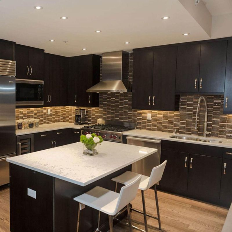 Hot Sale Artificial Stone Kitchen Countertops Mist Bianco Calacatta Carrara Quartz