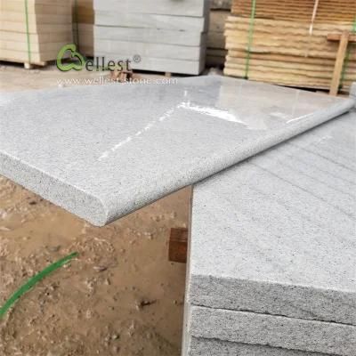Elegant White Sandstone Paver and Coping for High-End Swimming Pool