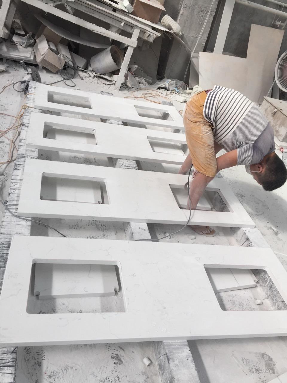 Chinese Bookmatched Marble Project Customization Interior Decoration