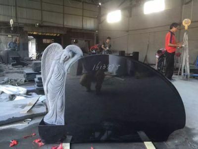 China Black Stone Tombstone Granite Monuments Russia