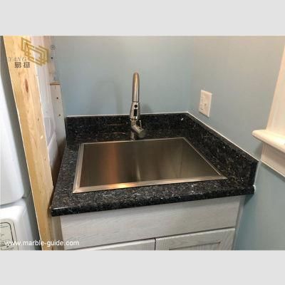 Natural Polished Blue Pearl Granite Slab Bathrooms Vanity Top/Floor/Worktops/Bench/Coffee Table/Window Sill