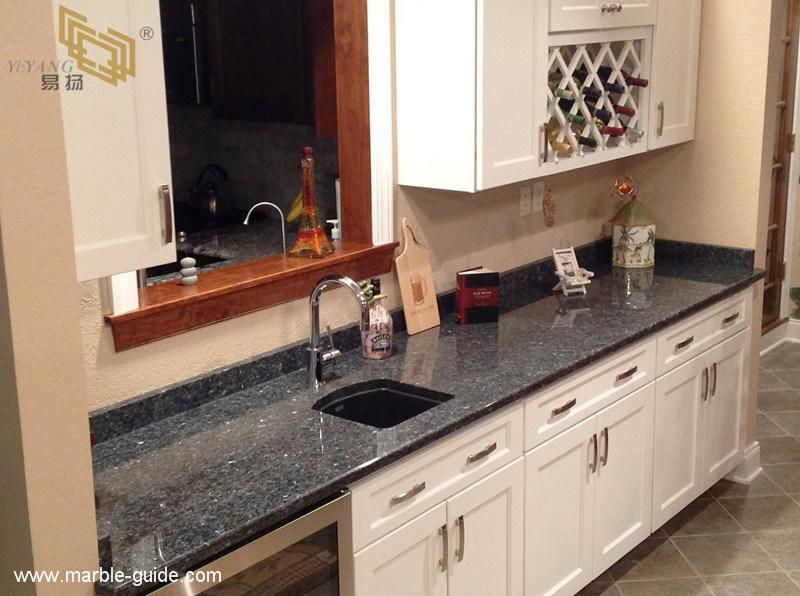 Natural Polished Blue Pearl Granite Slab Bathrooms Vanity Top/Floor/Worktops/Bench/Coffee Table/Window Sill