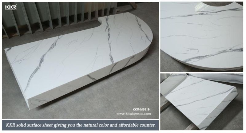 Texture Marble Look Acrylic Solid Surface DuPont Corian Marble Kitchen Countertop Wall Tile Artificial Stone