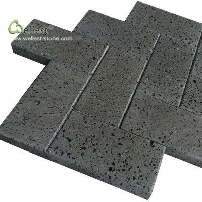 Black Paver Pattern Basalt Hardscape Paving Architecture Design Contractors Commercial