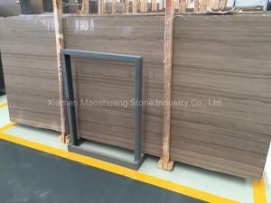 China Natural Stone Polished/Honed/Antique/Sandblasted Wooden Vein Marble Slab for Interiors/ Indoor/ Floor/Wall Decoration/Background