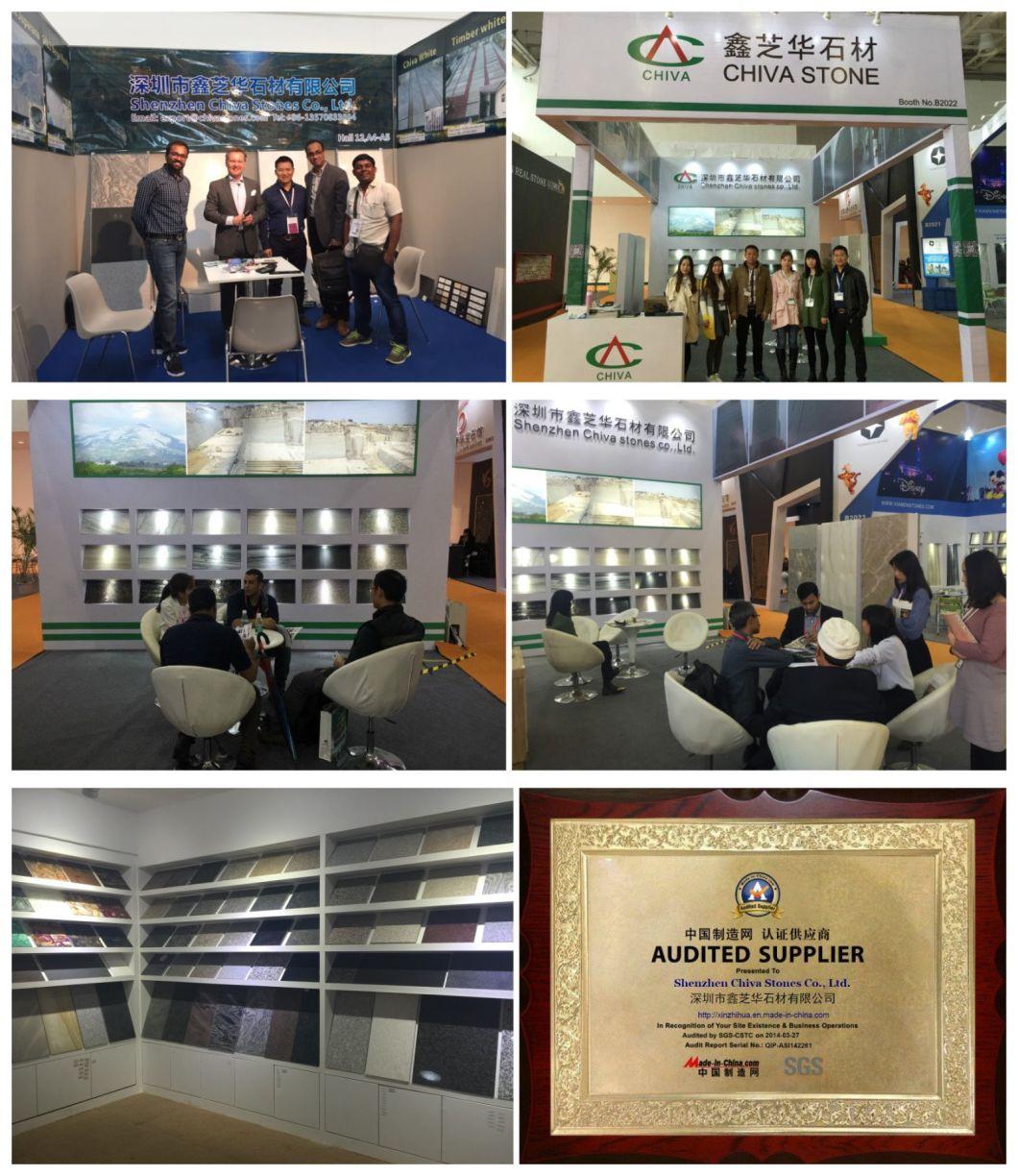 Chinese Customized Design Natural Stone, Polished Timber Grey Slab