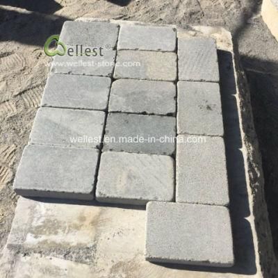 Light Grey Basalt Paver, Driveway Cobblestone Paving Stone, Cheap Patio Pavers